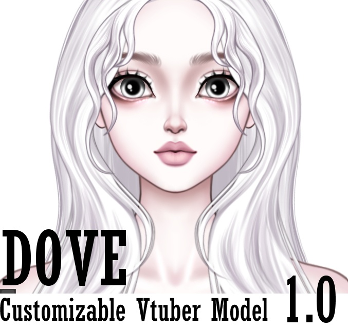 [DOVE] Customizable Live2d Vtuber Model - Half-body -
