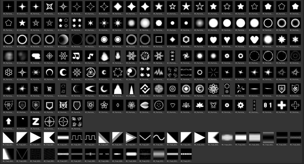 【VRChat向け】Particle Trail・テクスチャマテリアル まとめ