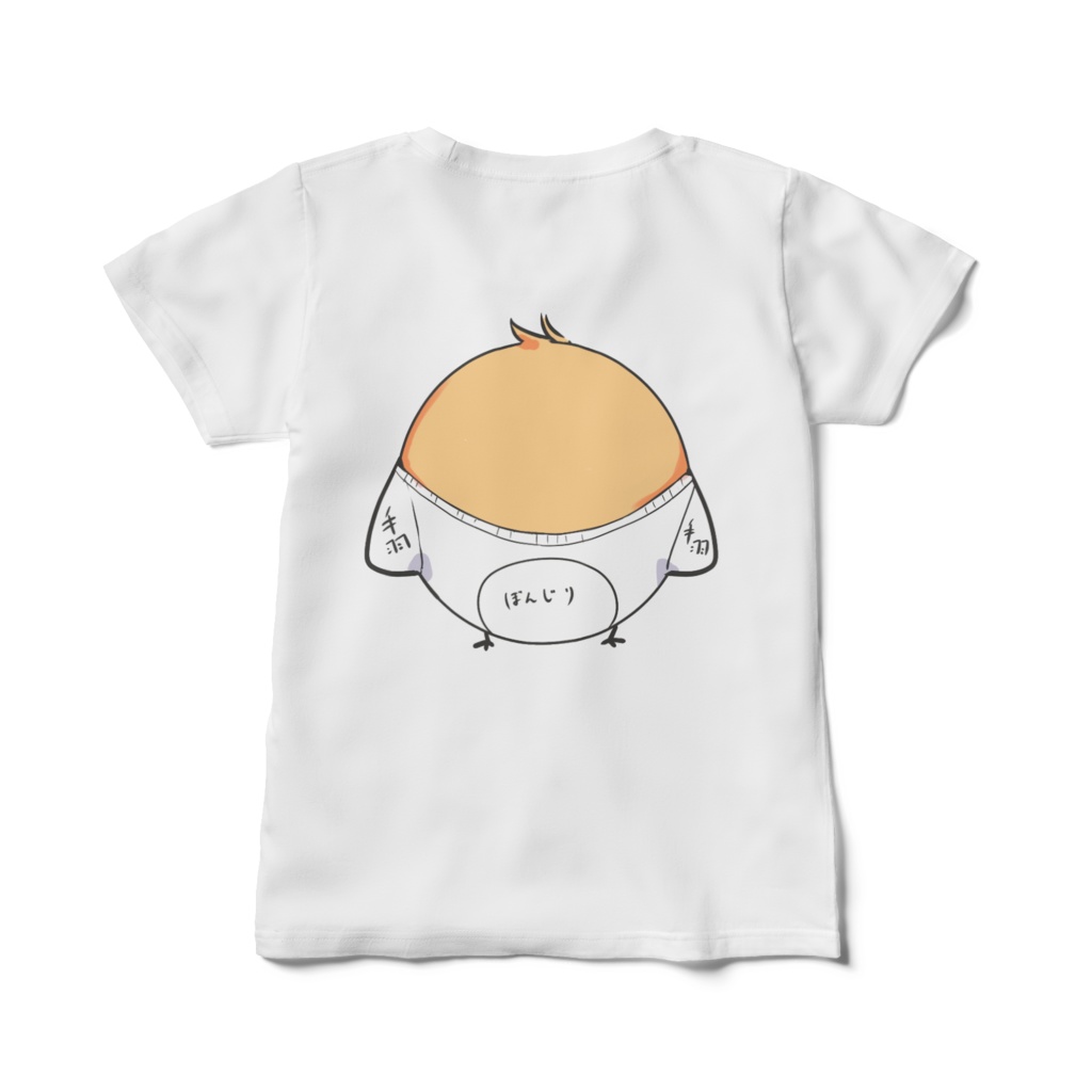 雑部位ことりTシャツ(レディース)白