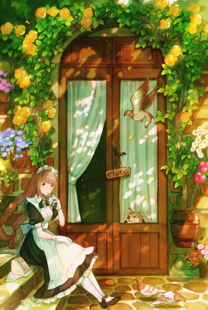 【ポストカード】　開店前の朝ごはん