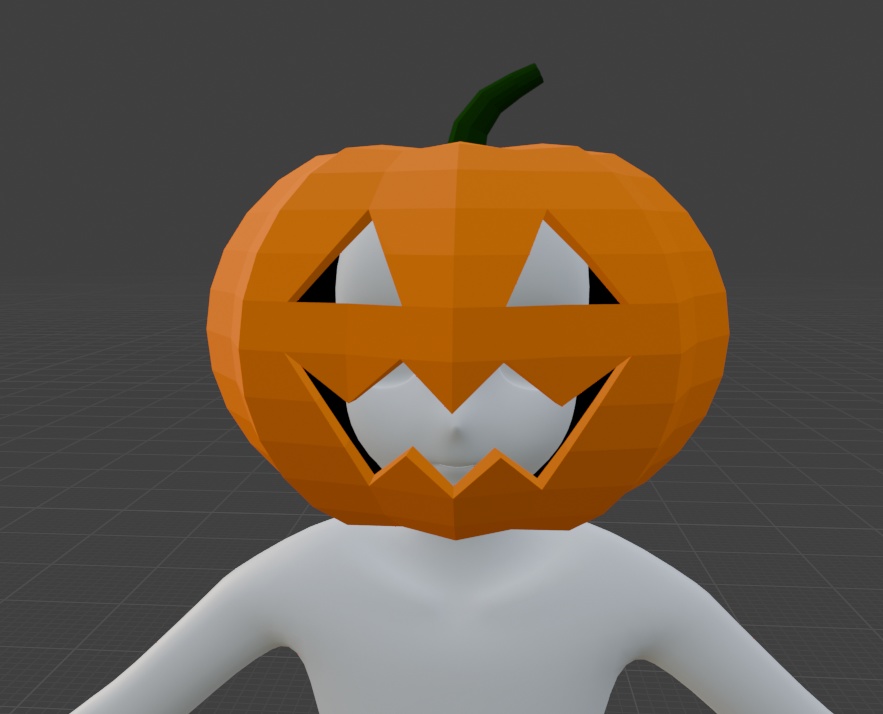 ハロウィンコスプレセット(角2種&ジャック・オ・ランタン)【VRChat想定】