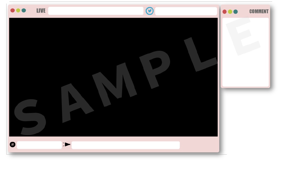 ゲーム配信画面 シンプル