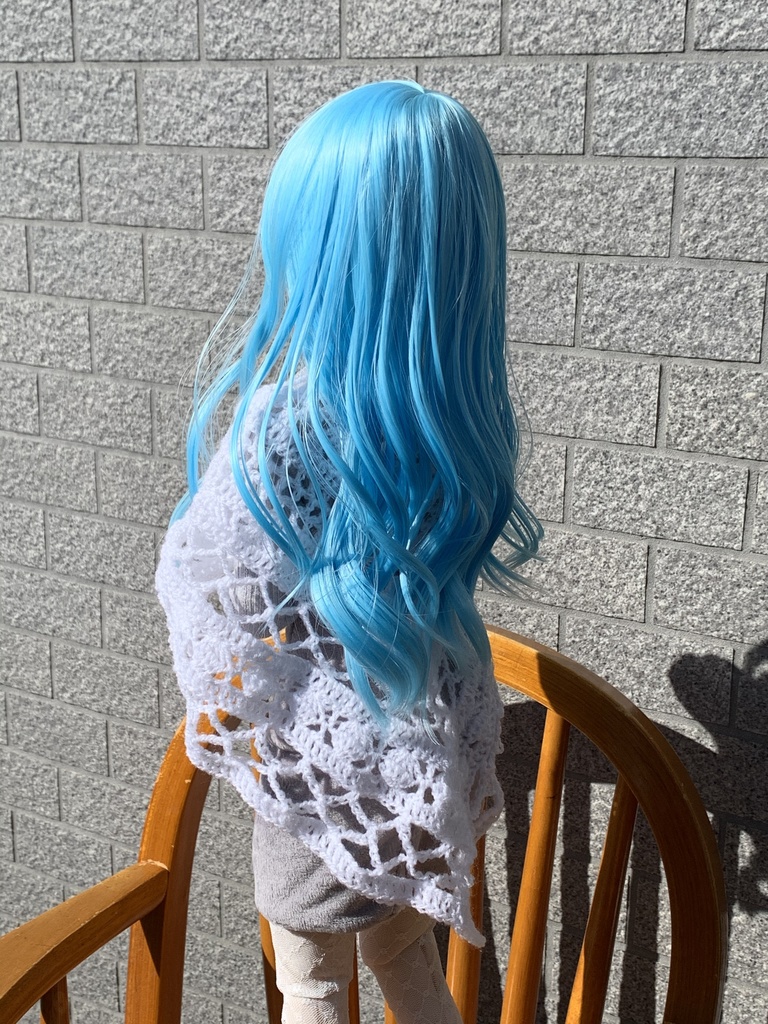 レース模様の三角ショール(ホワイト)