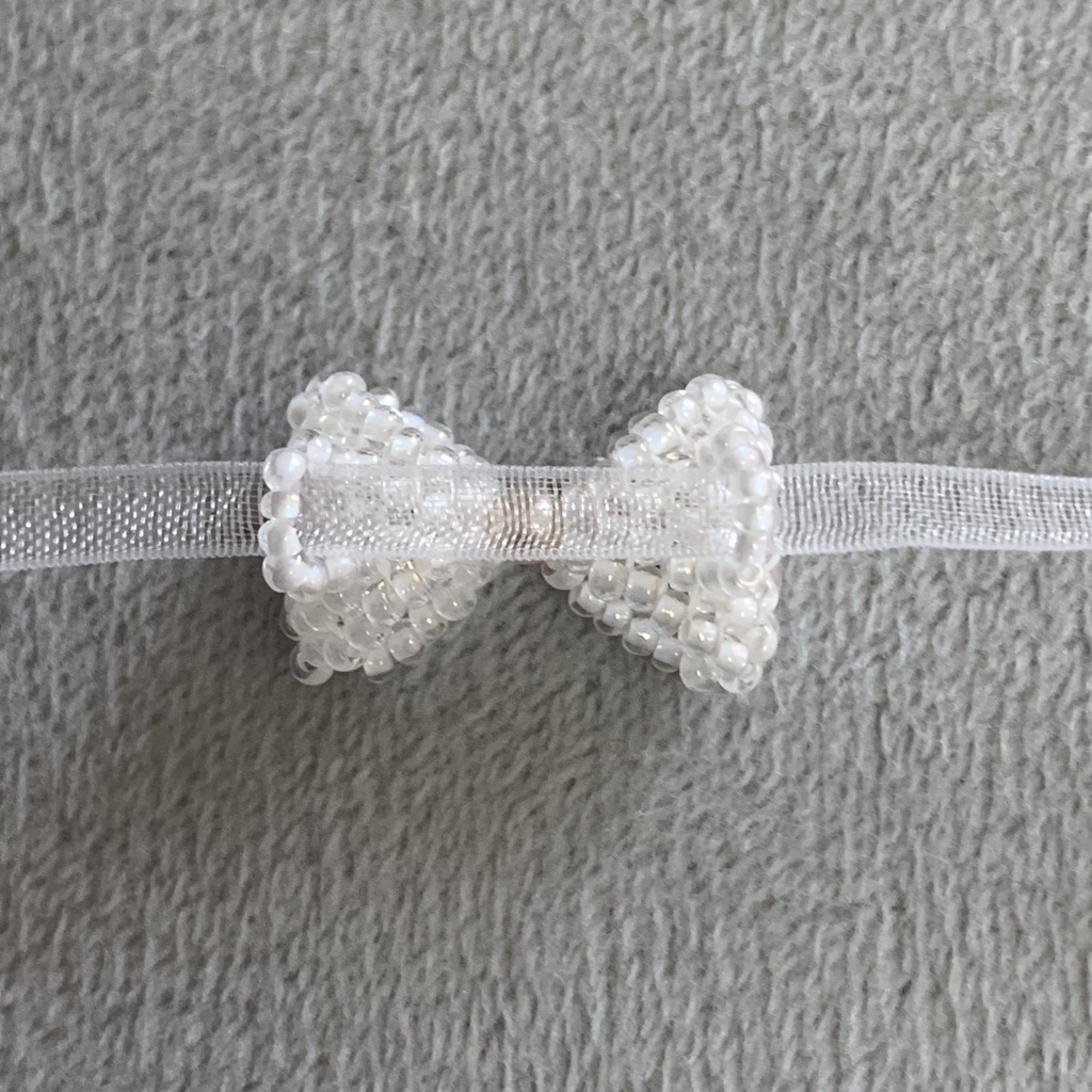 ビーズ編みリボン