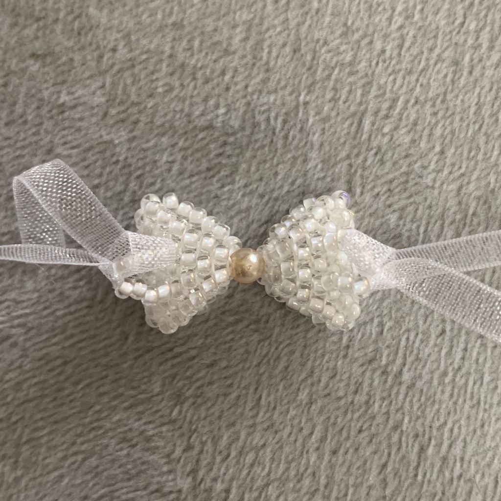 ビーズ編みリボン