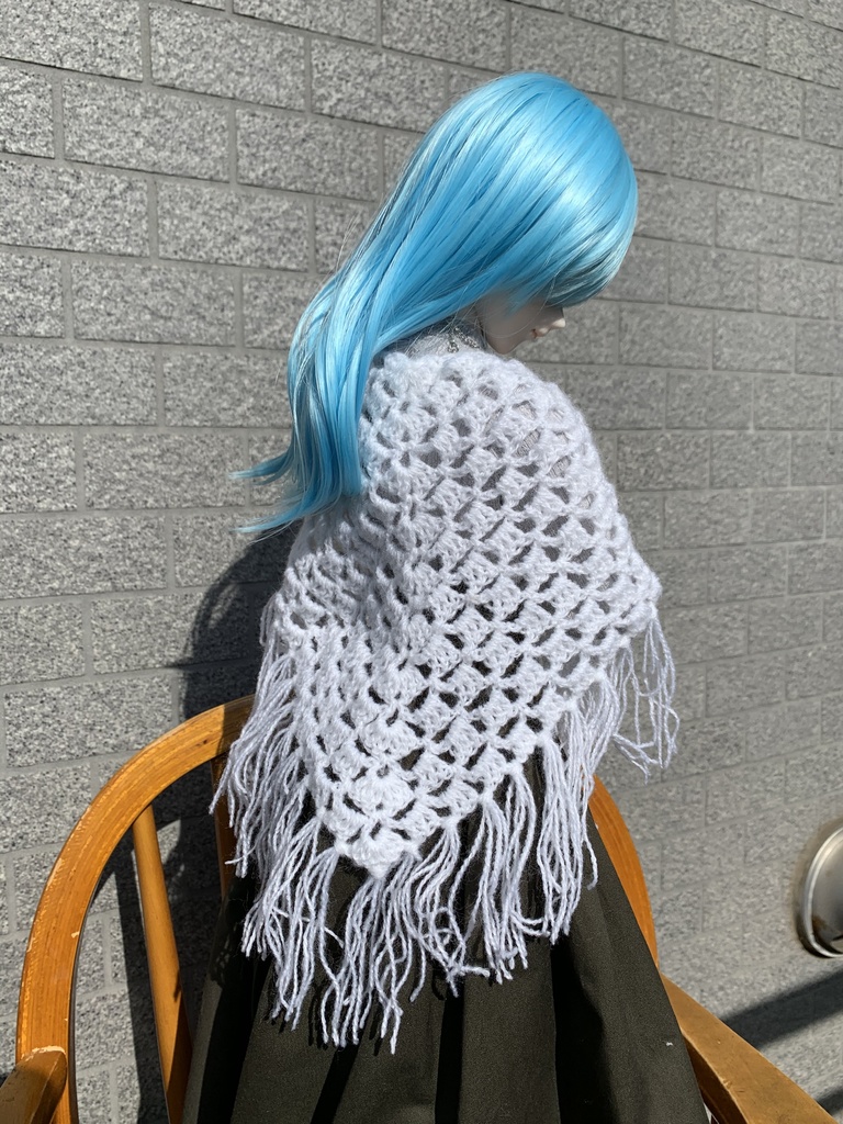 グラニー模様の三角ショール