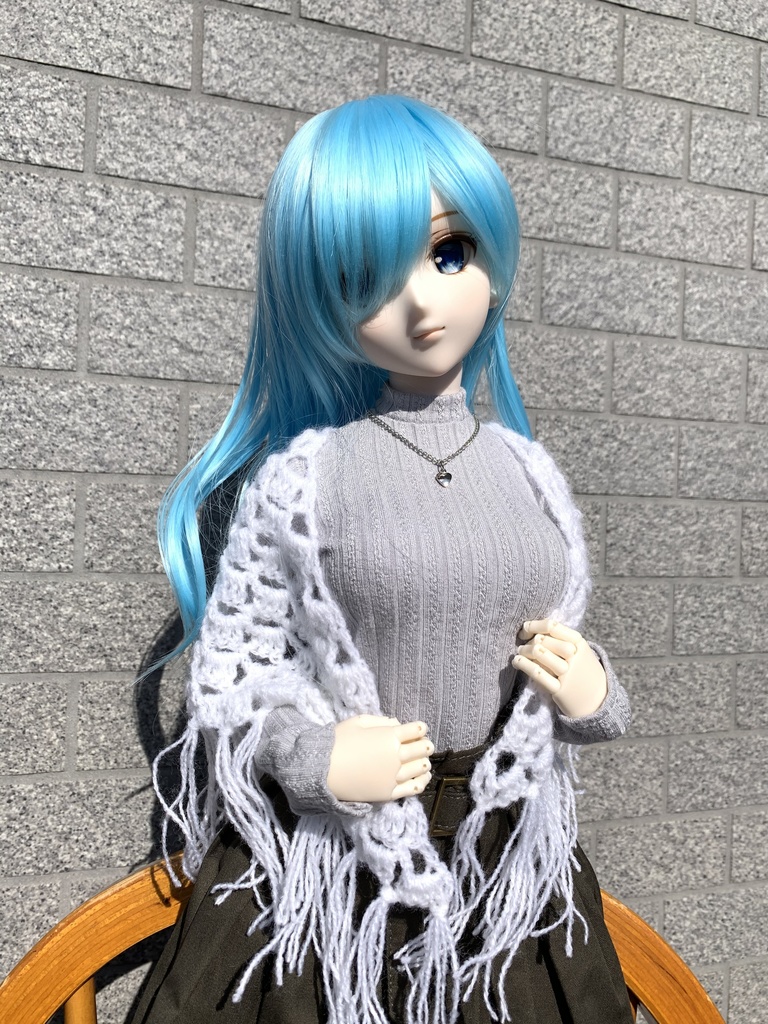 グラニー模様の三角ショール