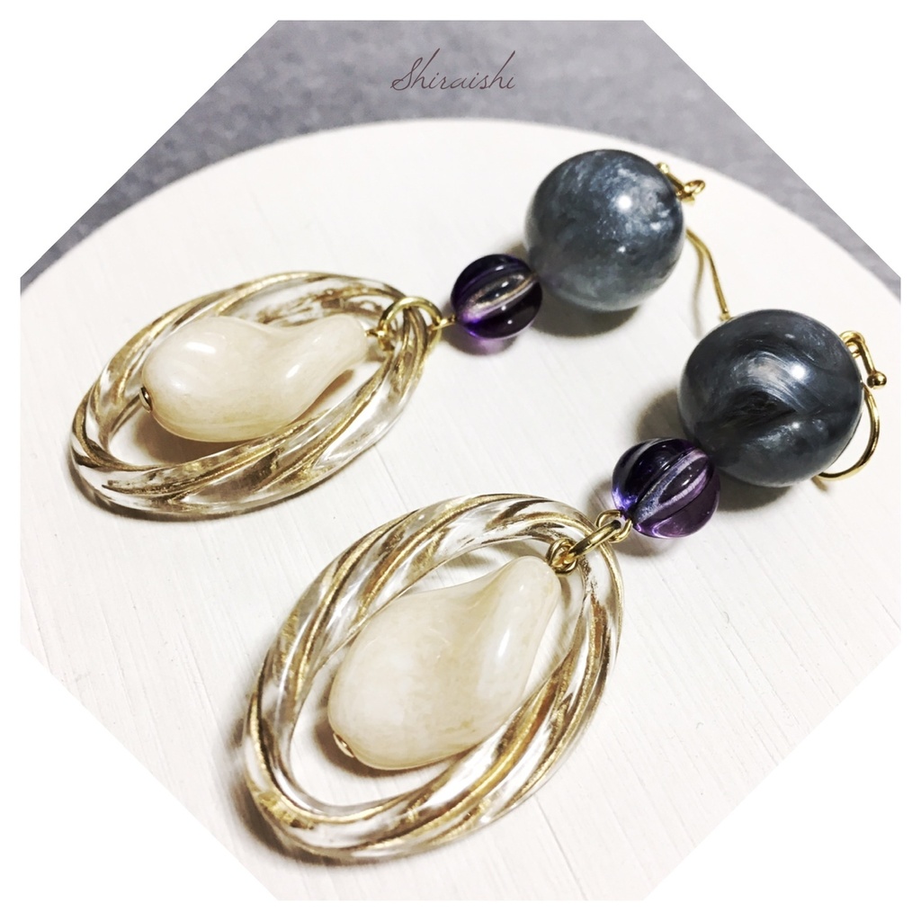 ◆SALE◆白石の耳飾り