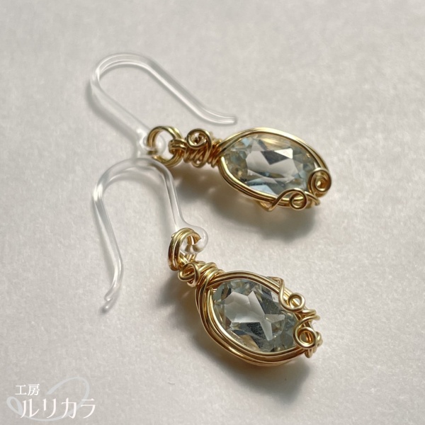 プルートパーズ フカネ巻き®︎ピアス/イヤリング