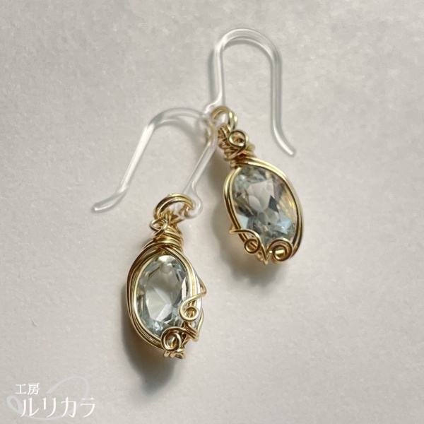 プルートパーズ フカネ巻き®︎ピアス/イヤリング