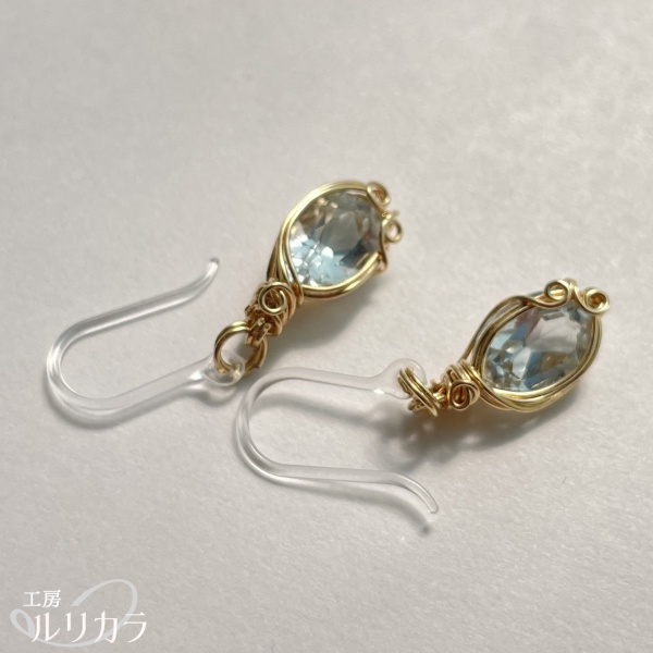 プルートパーズ フカネ巻き®︎ピアス/イヤリング