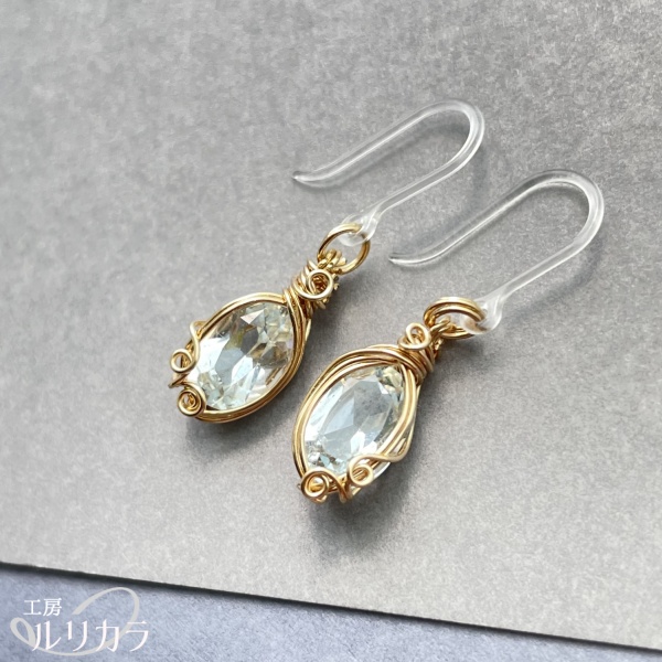 プルートパーズ フカネ巻き®︎ピアス/イヤリング