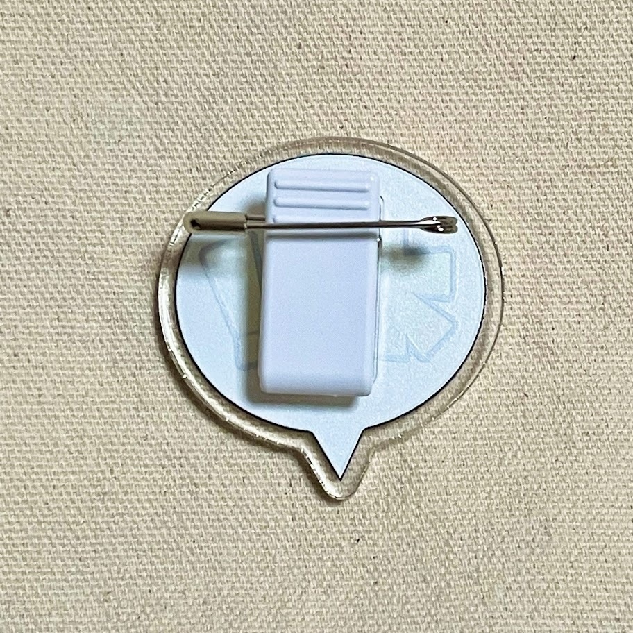 Miniちゃん吹き出し風アクリルバッジ