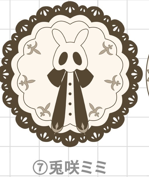 兎咲ミミ メンバーモチーフ木製コースター