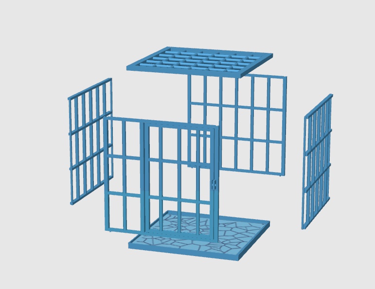 フィギュア用 ミニケージ (石床ver.)