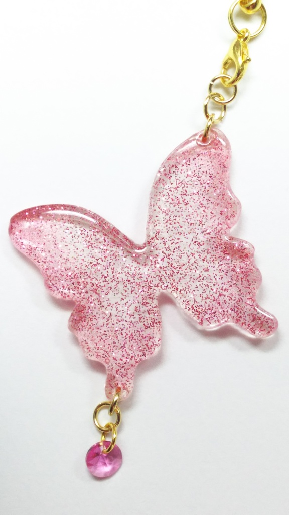 蝶のストラップ