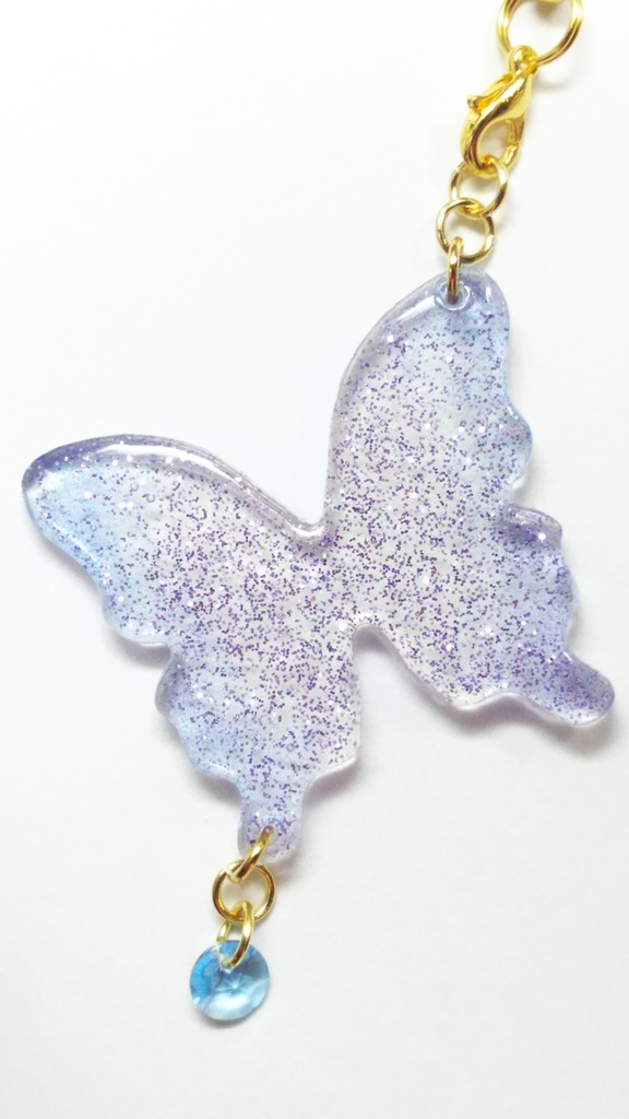 蝶のストラップ