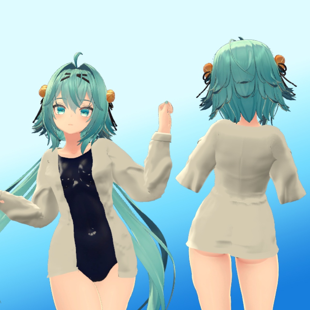 【竜胆ちゃん用】スクール水着&シャツ