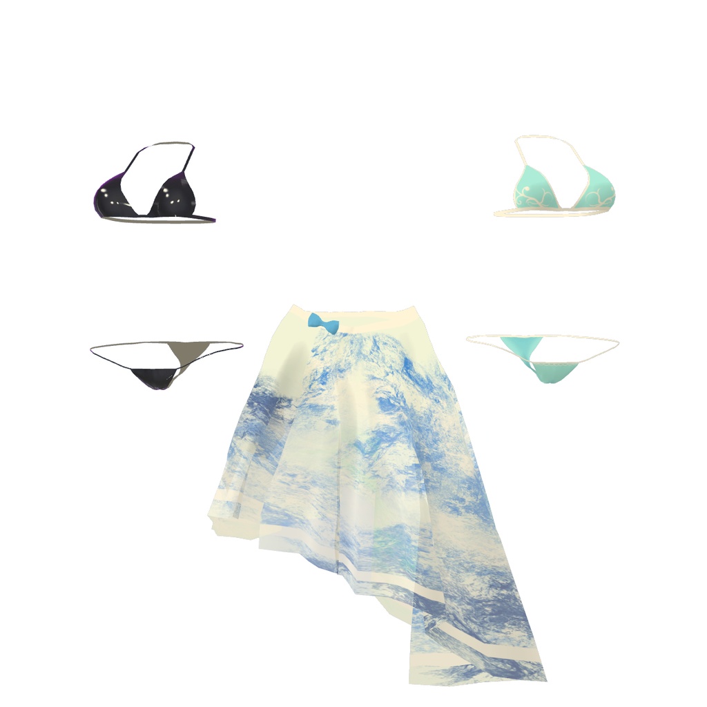 【桔梗ちゃん用】水着&パレオ