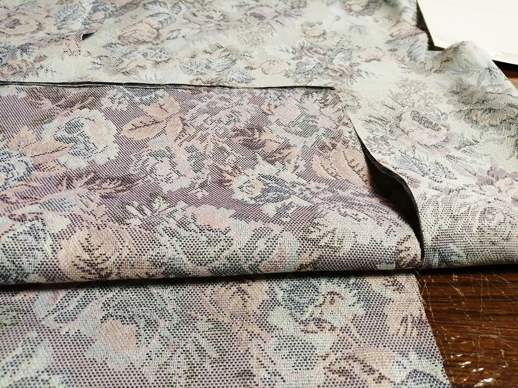 【1点もの・デザイン画付き】絹(シルク入り)ゴブラン織りベルト付きシャツ型コートワンピース(KOJI TOYODA)