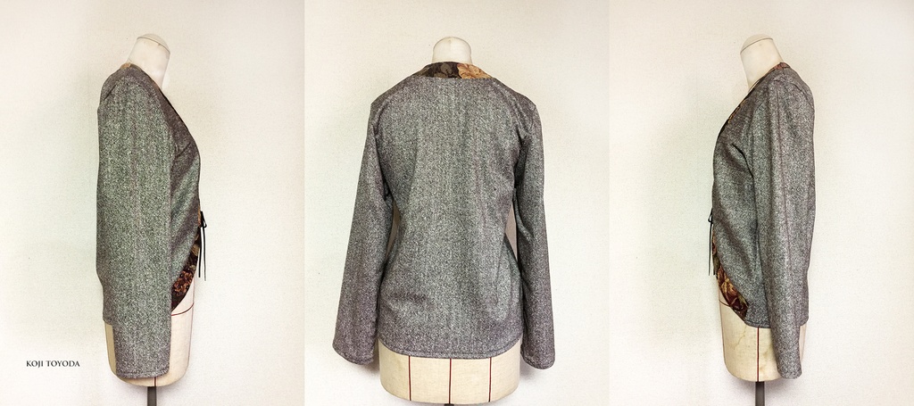 【1点もの・デザイン画付き】ゴブラン織り&ツイードジャケットカーディガン(KOJI TOYODA)