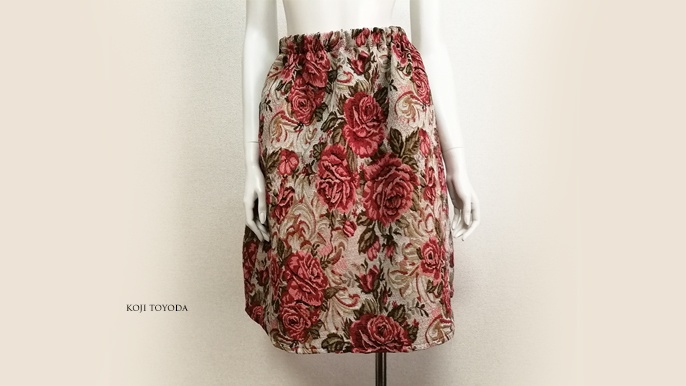 【1点もの・デザイン画付き】ゴブラン織りフレアースカート(KOJI TOYODA)