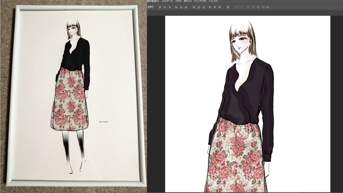 【1点もの・デザイン画付き】ゴブラン織りフレアースカート(KOJI TOYODA)