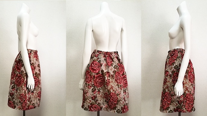 【1点もの・デザイン画付き】ゴブラン織りフレアースカート(KOJI TOYODA)