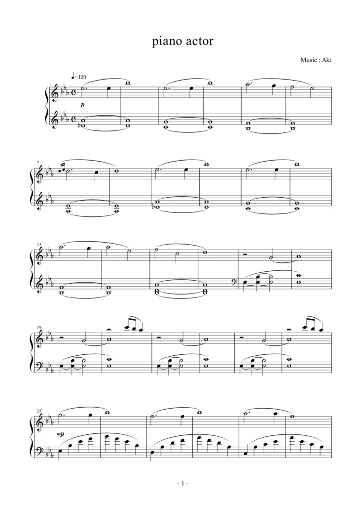 Piano Actor Remaster + Piano Actor Intermezzo -雨音の記憶-