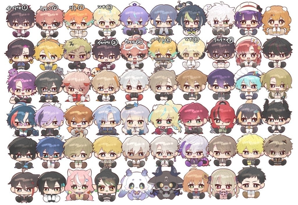 【にじそ11】お座りシール ①