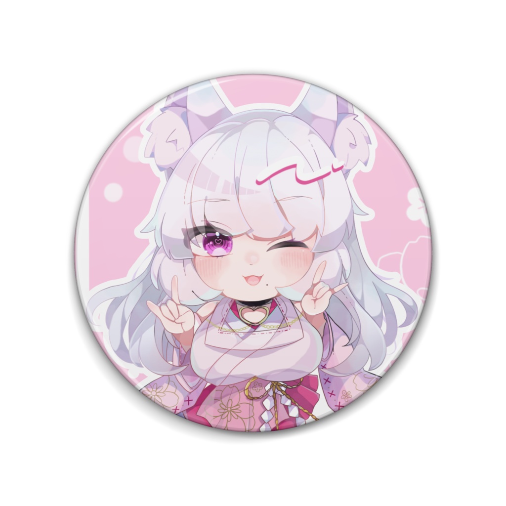 キツネ子　でふぉるめ　缶バッジ　通常衣装ver