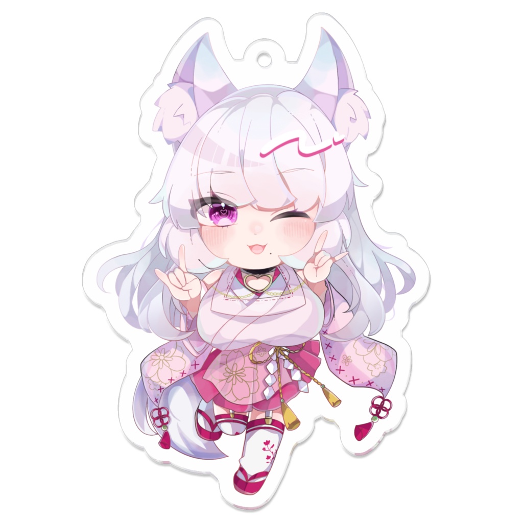 キツネ子 でふぉるめ アクリルキーホルダー 通常衣装ver