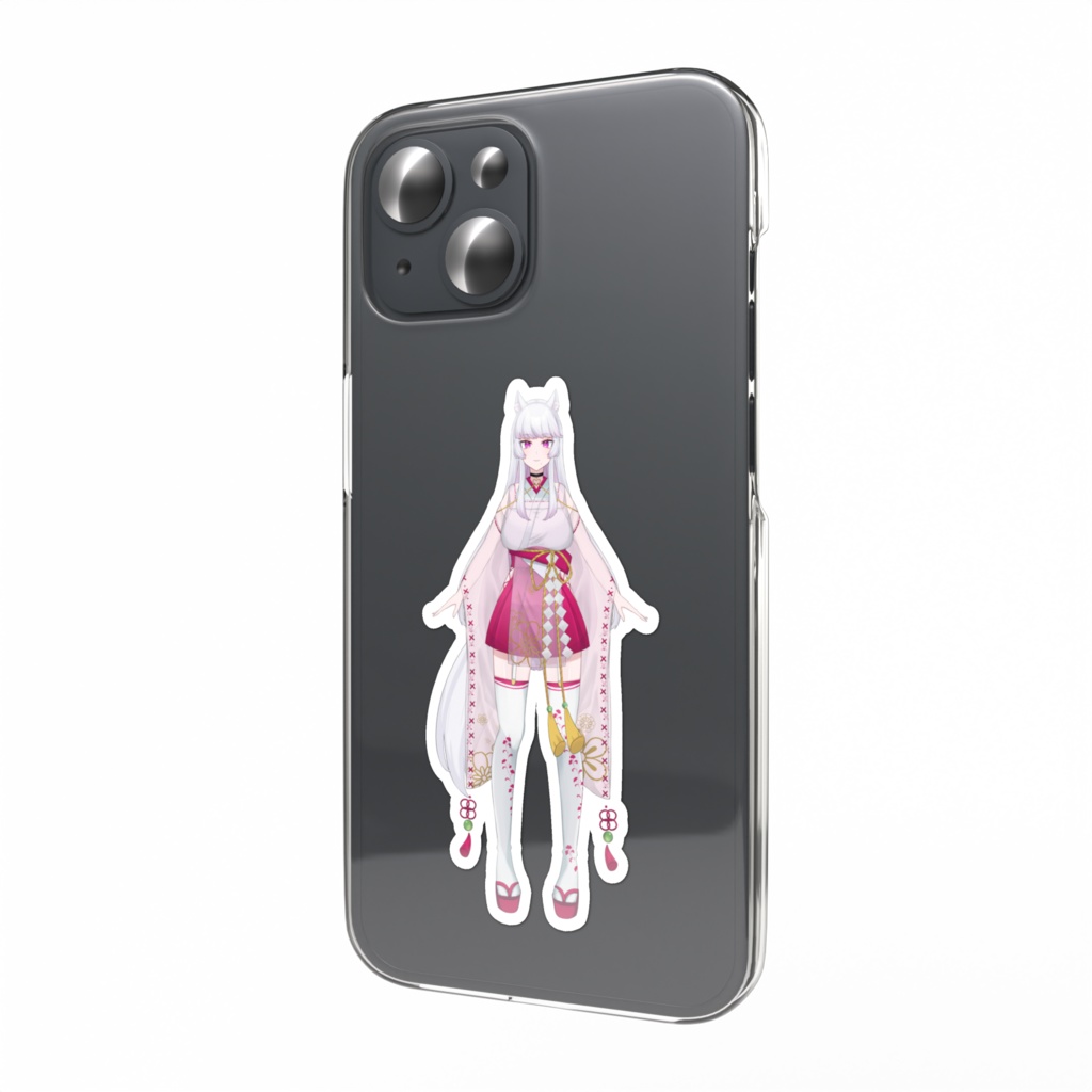 キツネ子 スマホステッカー 通常衣装ver