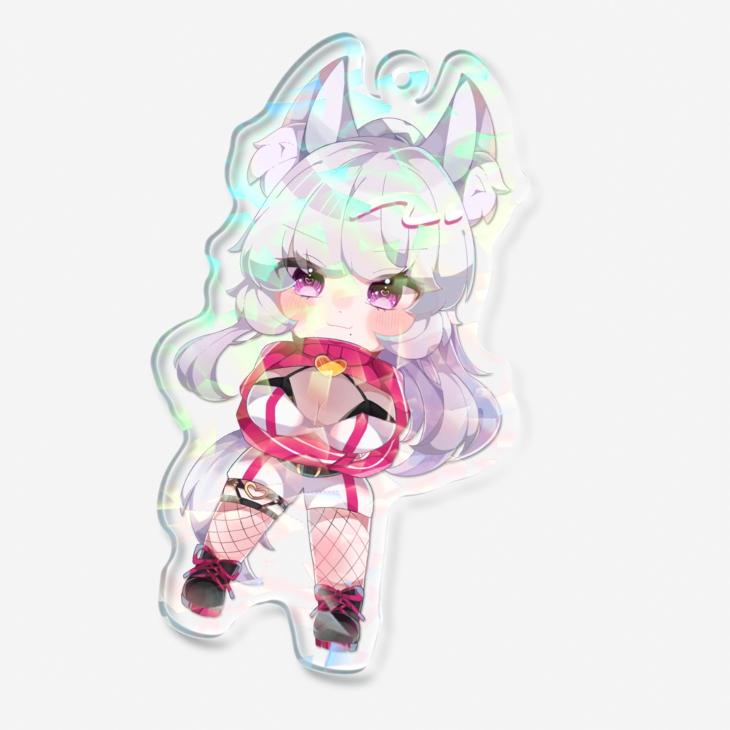 キツネ子 でふぉるめ ホロ加工アクリルキーホルダー ジャージver