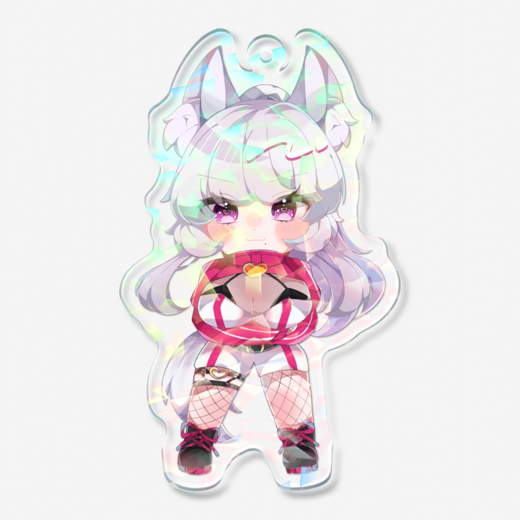 キツネ子 でふぉるめ ホロ加工アクリルキーホルダー ジャージver