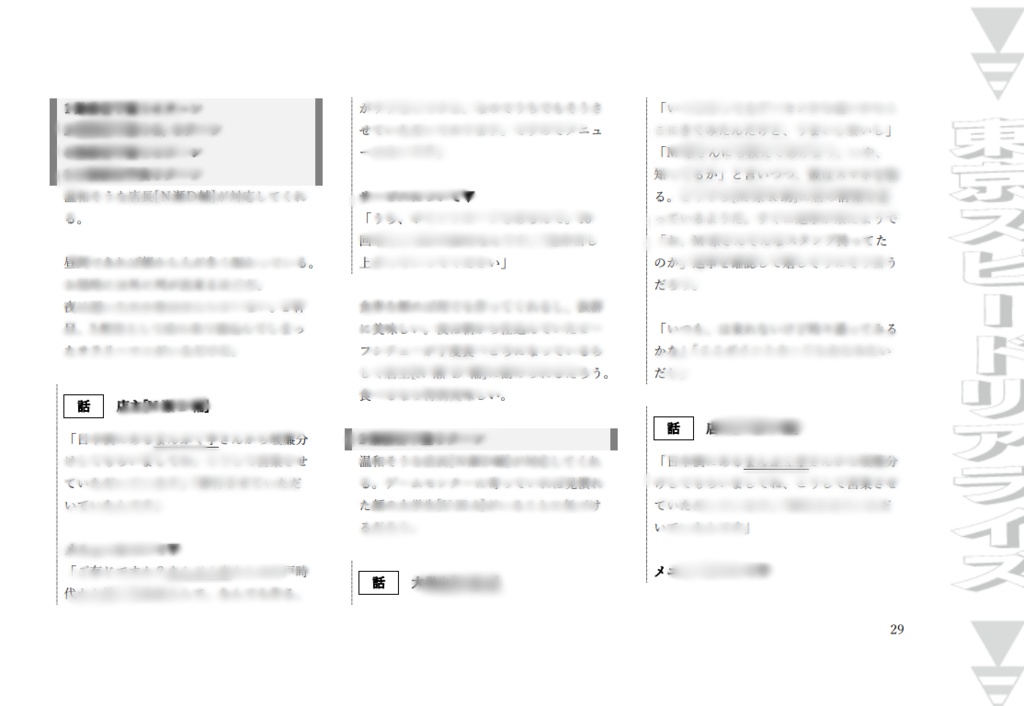 【新CoCシナリオ:現日】東京スピードリアライズ【SPLL:E119619】