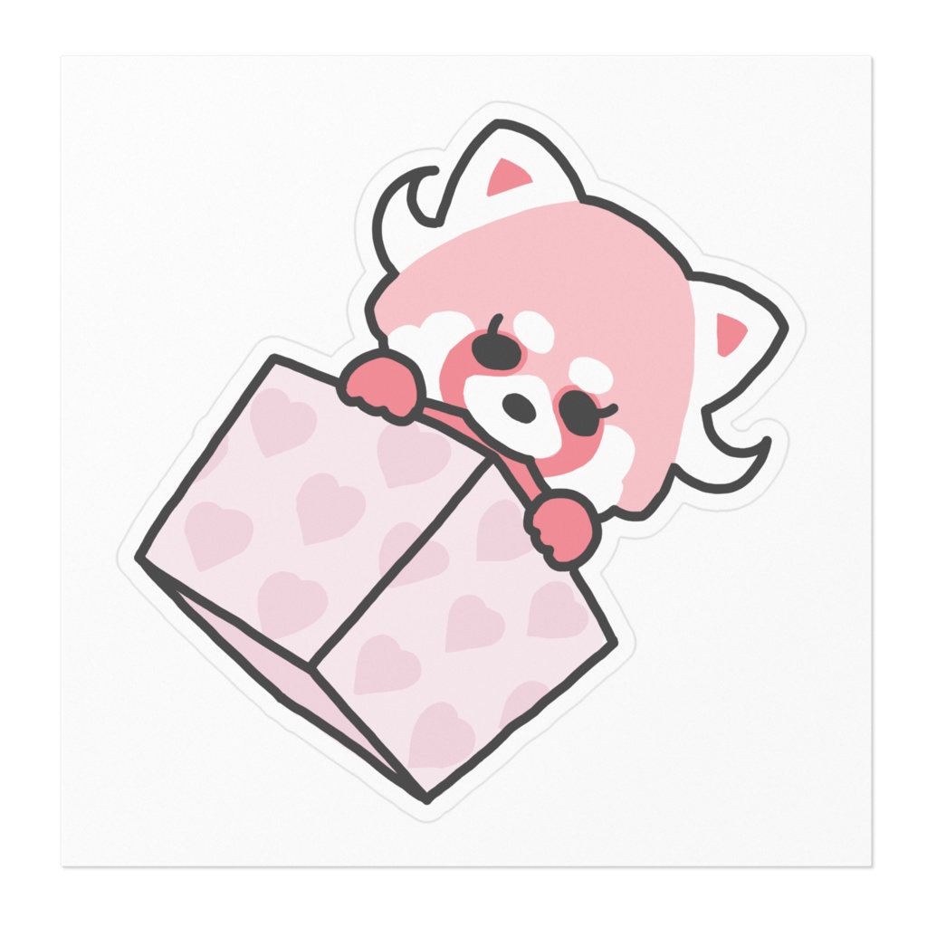 虹くまだらけ☆虹くまステッカー(もも)☆Aバージョン☆ハコ入りもも☆