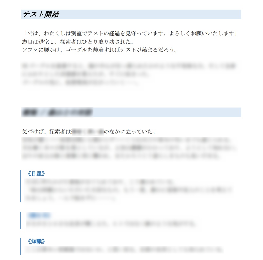 CoCシナリオ「デイドリーム・シンドローム」