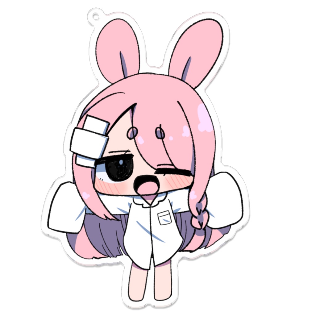 うさぎさん（だぼだぼ）アクリルキーホルダー