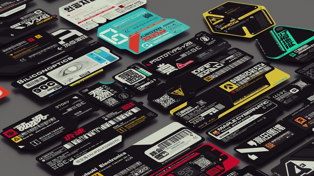 Cyberpunk Decals Vector Pack 03