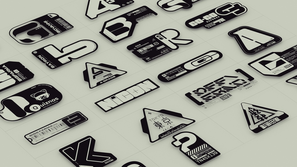 Cyberpunk Decals Vector Pack 03