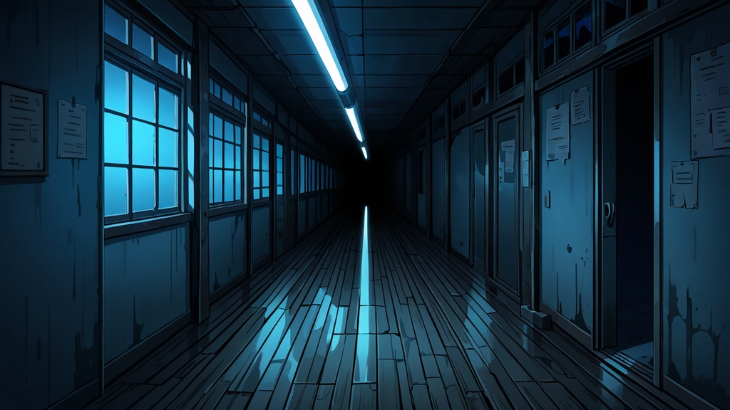 【現代CoCホラー】廃校 背景素材パック(昼/夜/惨劇差分)