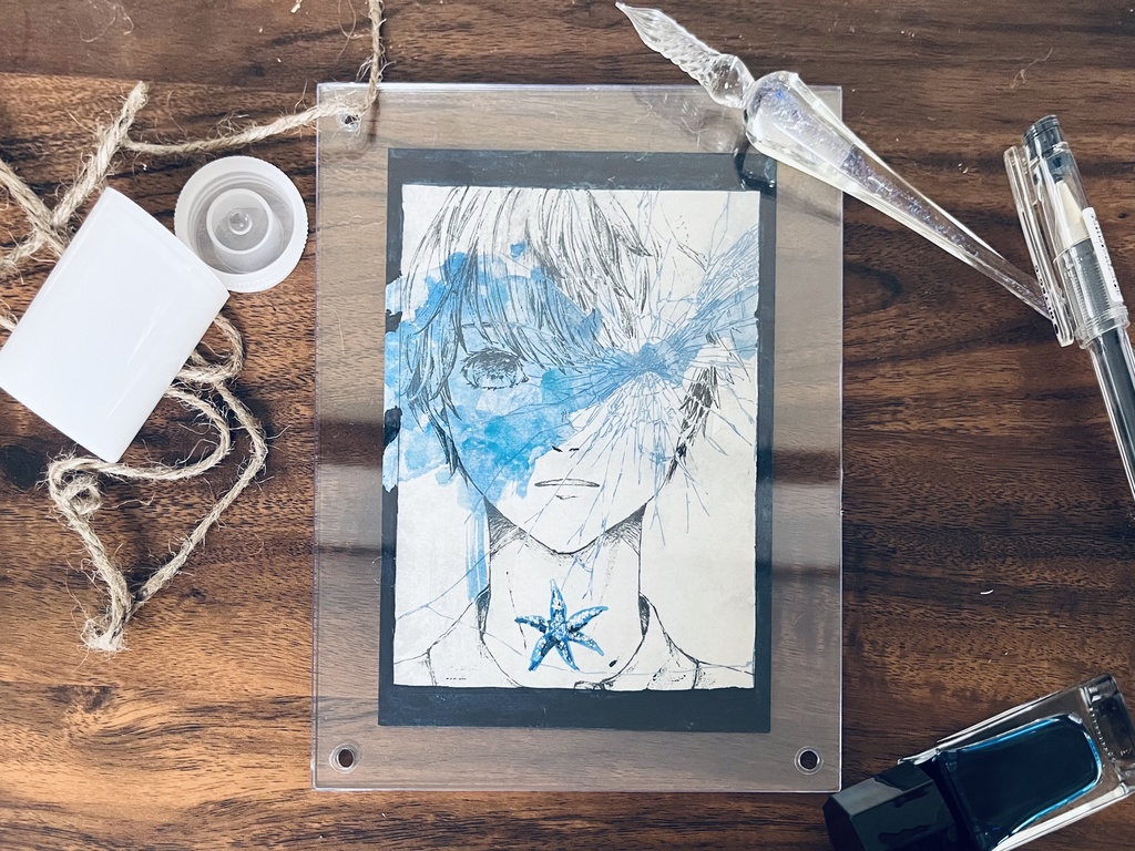 額装原画「ブルーライトカット」