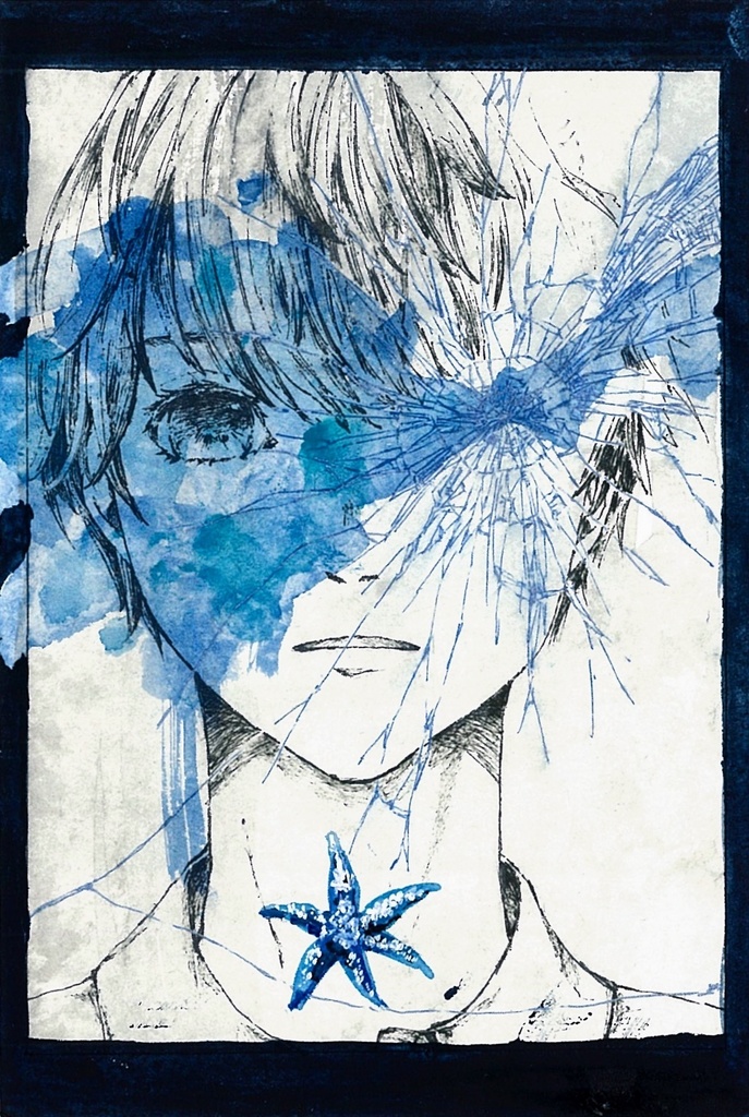 額装原画「ブルーライトカット」