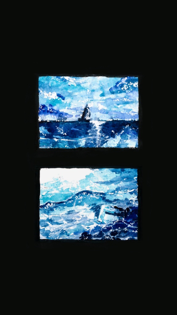 ポストカード「遠」「月夜」
