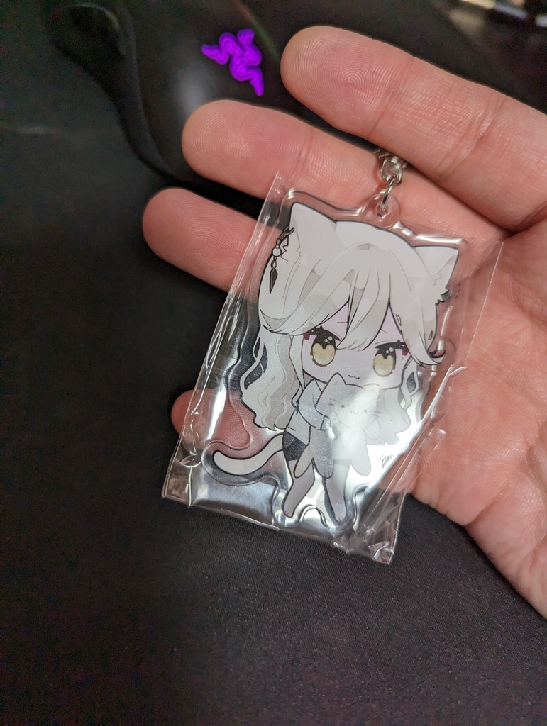 【少数再販】ねこ抱きアクリルキーホルダー