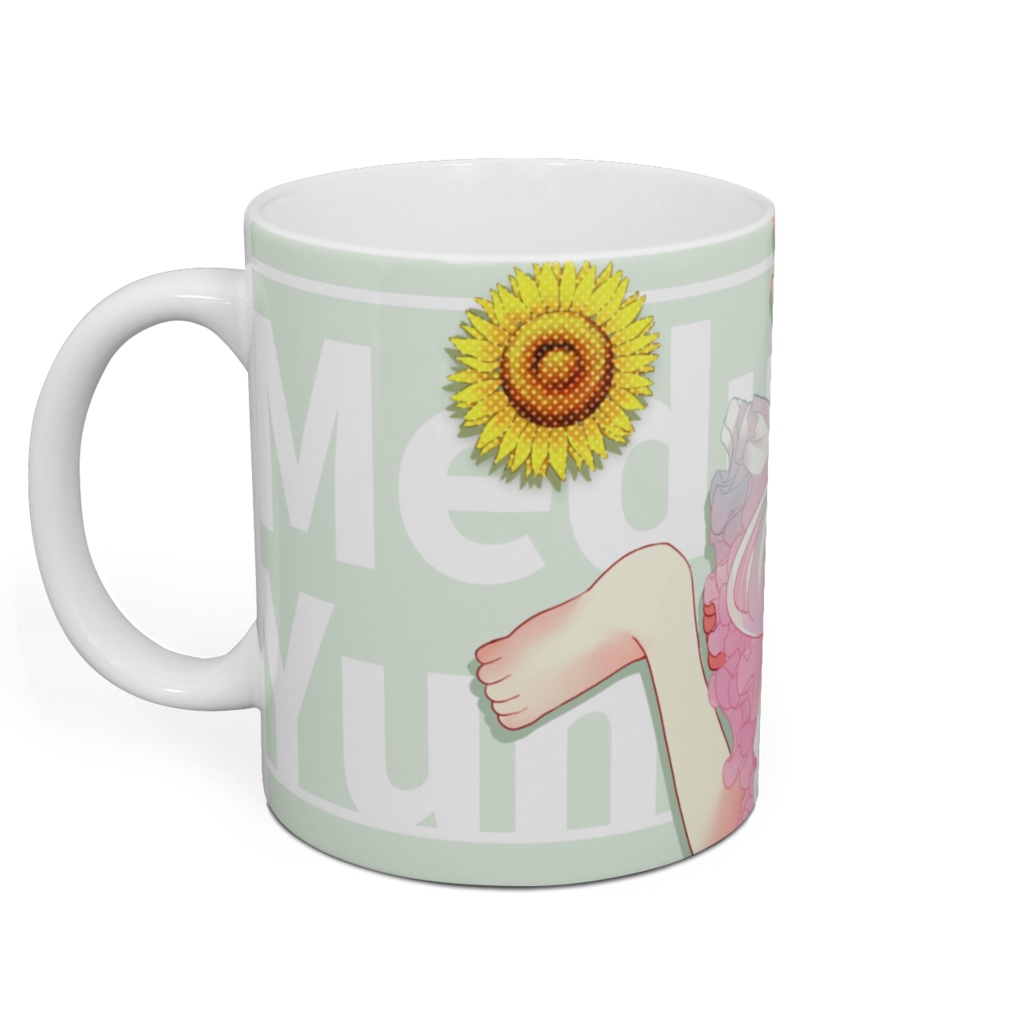 夢水とひまわりマグカップ