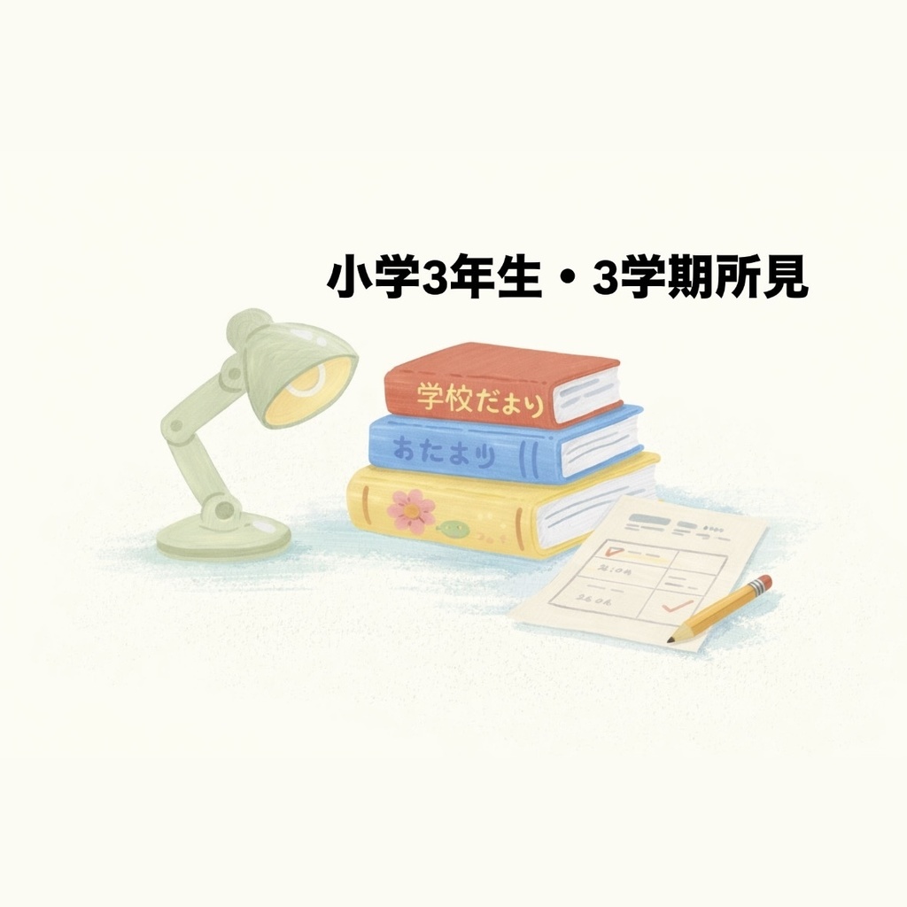 【コピペOK】小学3年生・3学期 通知表所見テンプレ集 ― 学年末にそのまま使える例文付き ―