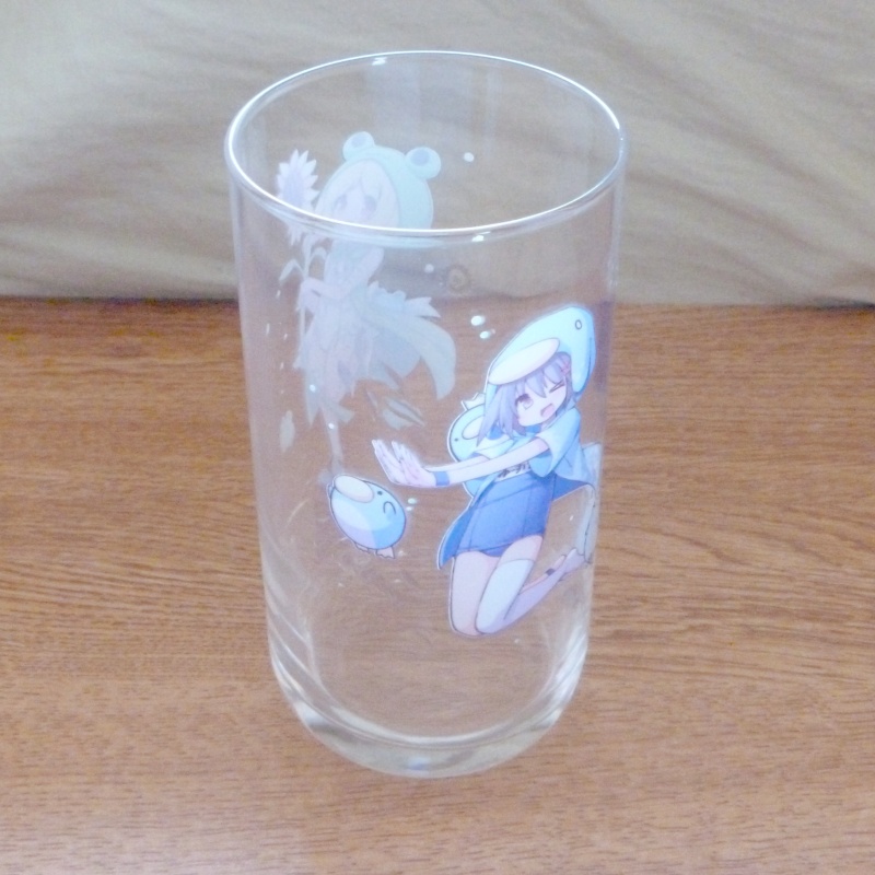 スク水少年とカエル少女のフルカラーグラス