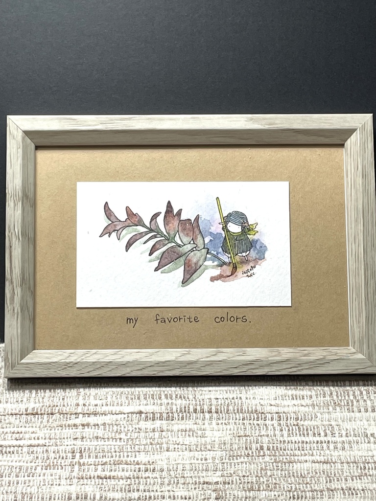 額装原画「お気に入りの色」